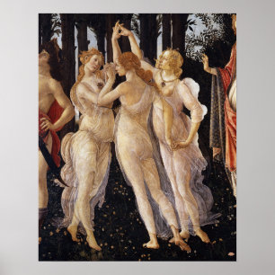 Primavera, Drei Graces, von Sandro Botticelli Poster