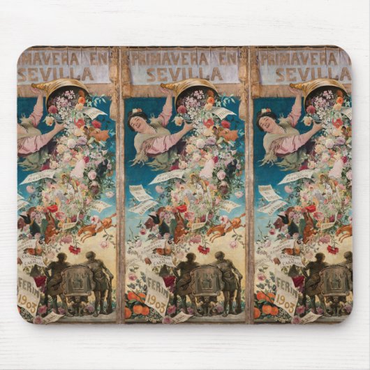 "Primavera en Sevilla" Vintages Kunstmousepad Mousepad (Vorne)