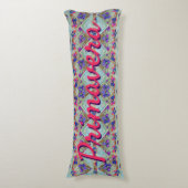 Primavera lila-blaues rosa Muster Seitenschläferkissen (Vorderseite Vertikal)