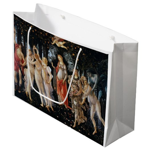 Primavera, Sandro Botticelli, 1482 Große Geschenktüte (Vorderseite Schrägansicht)