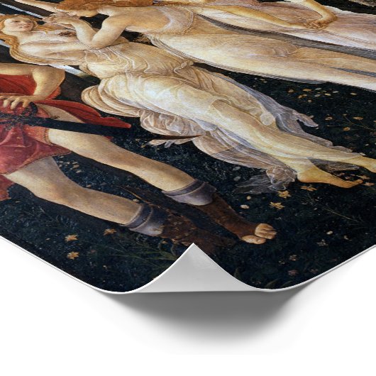 Primavera, Sandro Botticelli, 1482 Poster (Ecke)