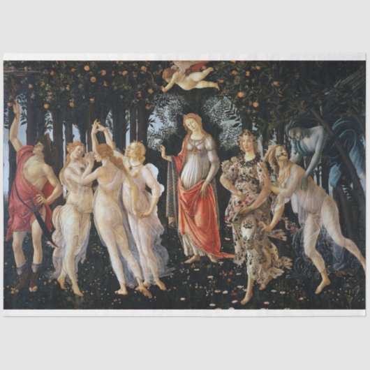 Primavera, Sandro Botticelli, 1482 Seidenpapier (Vorderseite)