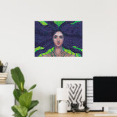 Primavera Spring Goddess Fantasy Surreal Portrait Poster (Heimbüro)