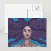 Primavera Spring Goddess Fantasy Surreal Portrait Postkarte (Vorne/Hinten)