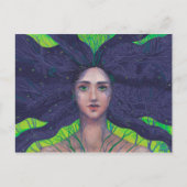 Primavera Spring Goddess Fantasy Surreal Portrait Postkarte (Vorderseite)