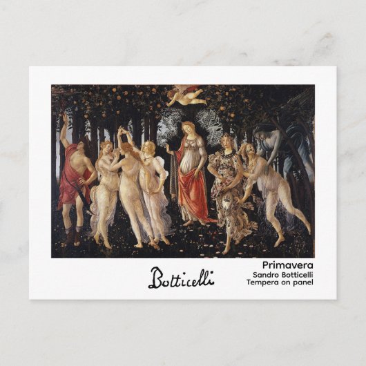 Primavera von Botticelli Postkarte (Vorderseite)