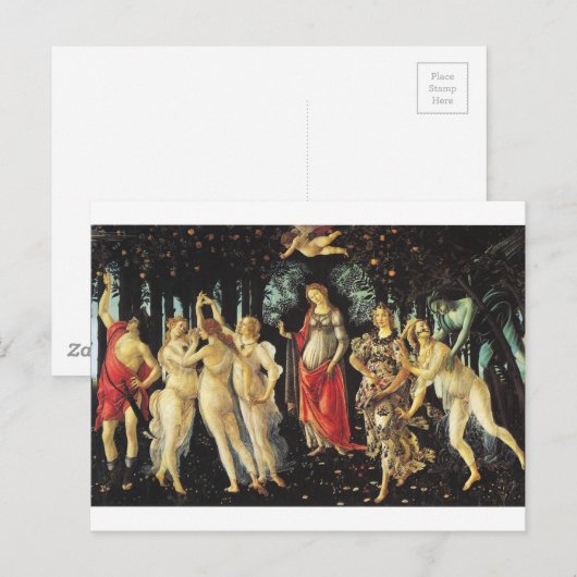 Primavera von Sandro Botticelli Postkarte (Vorne/Hinten)