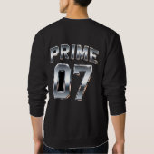 Prime 07 Silber Chrom Statement Sweatshirt (Rückseite)