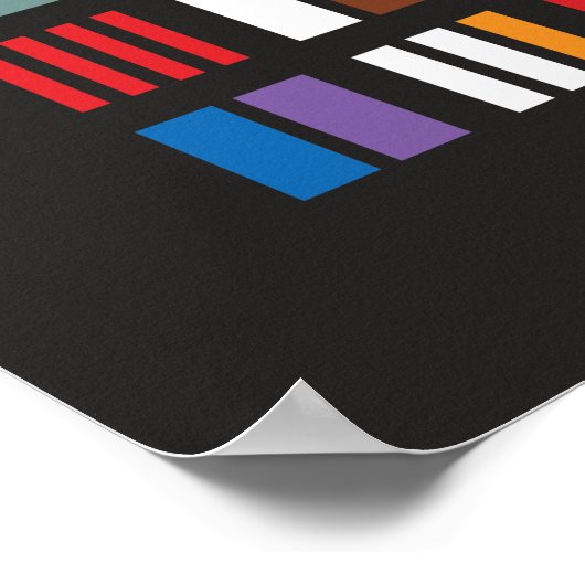 Prime Factor Poster - Schwarz (Ecke)