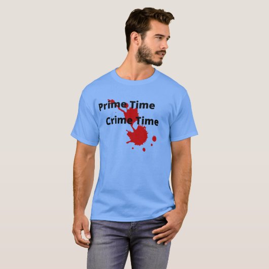 Prime Time Crime Time Men's Basic T - Shirt (Vorne ganz)