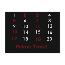 Prime Time Math Postcard