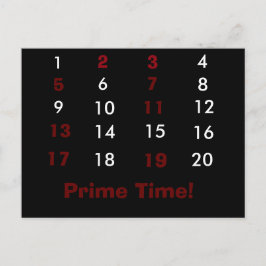 Prime Time Math Postcard Postkarte