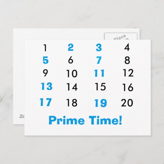 Prime Time Math Postcard Postkarte (Vorne/Hinten)