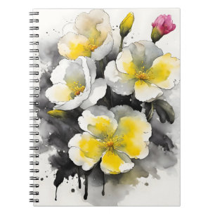 Primel - Aquarellblumen Notizblock