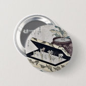 Primel durch Kubo, Shunman Ukiyoe Button (Vorne & Hinten)
