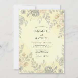 Primel-Malblatt-Hochzeit Einladung