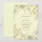 Primel-Malblatt-Hochzeit Einladung (Vorne/Hinten)