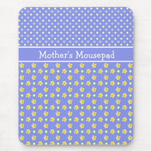 Primel-Mauspad zum Personalisieren Punkte, Blau Mousepad