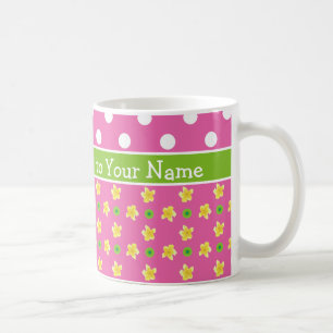 Primel-Tasse: Personalisieren: Rosa Tupfen Kaffeetasse