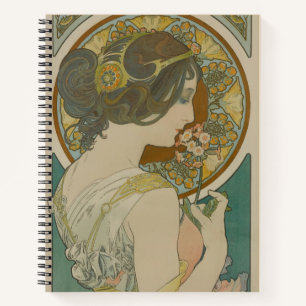 Primel von Alphonse Mucha (1899) Notizblock