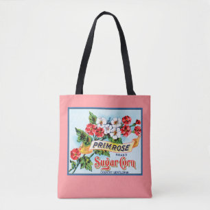 Primelblumen Rosa Floral Vintage-Kisten-Kunst Tasche