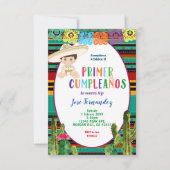 PRIMER KUMPLEANOS, Uno Fiesta Geburtstagseinladung Einladung (Vorderseite)