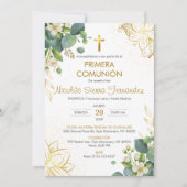 Primera Comunion Boy Girl Katholische Erste Kommun Einladung (Vorderseite)