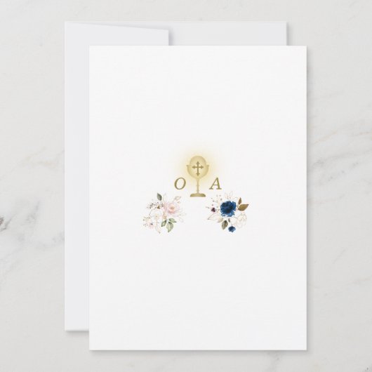 Primera Comunión Boys Twin First Holy Communion Einladung (Rückseite)