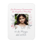 Primera Comunión con Foto y Flores Spanisch Magnet (Vertikal)