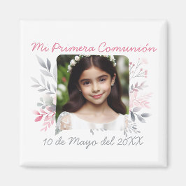 Primera Comunión con Foto y Flores Spanisch Magnet