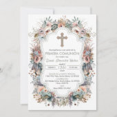 Primera Comunion Einladung Boho Erste Kommune (Vorderseite)