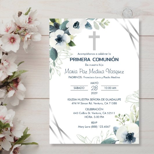 Primera Comunion Einladung Erste Heilige Kommune
