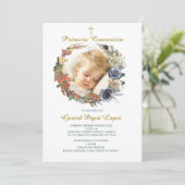 Primera comunion Einladung unwiderstehlich (Stehend Vorderseite)