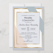 Primera Comunion Elegant Grossartige Erste Kommune Einladung (Vorderseite)