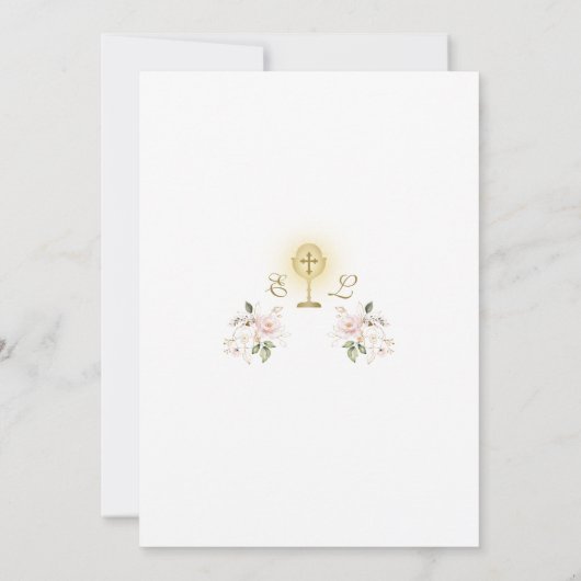 Primera Comunión Girls Twins First Holy Communion Einladung (Rückseite)