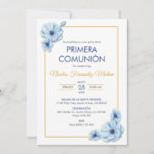 Primera Comunion Katholische Niedliche Erste Kommu Einladung (Vorderseite)