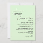Primera Comunion Minimalistisch Erste Heilige Komm Einladung (Vorderseite)