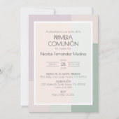 Primera Comunion Niedlich Erste Kommune Einladung (Vorderseite)