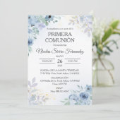 Primera Comunion Niedlich Erste Kommune Einladung (Stehend Vorderseite)