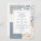 Primera Comunion Spanisch Elegant Erste Kommune Einladung (Vorderseite)