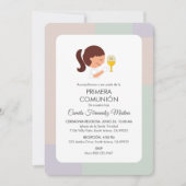 Primera Comunion Spanische Girls Erste Kommune Einladung (Vorderseite)