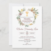 Primera Comunion Spanischer Chalice Erste Kommune Einladung (Vorderseite)