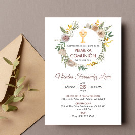 Primera Comunion Spanischer Chalice Erste Kommune Einladung
