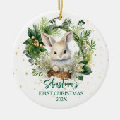 Primera temporada de Greenery Bunny Keramik Ornament (Vorne)