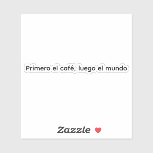 Primero el café aufkleber (Blatt)