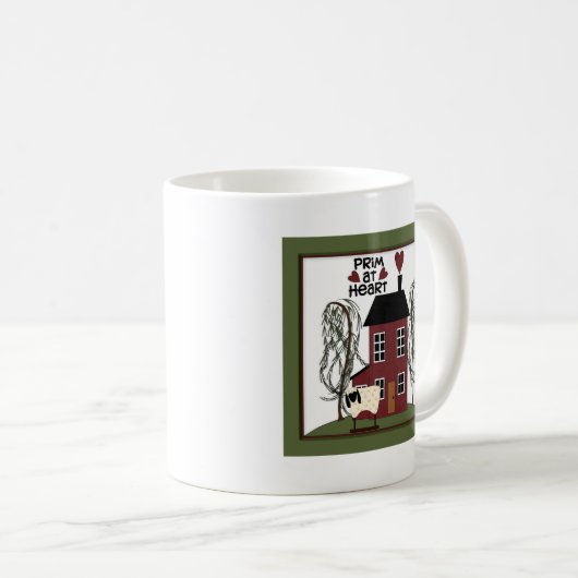 Primitiv bei Heart Country Sheep & House Kaffeetasse (VorderseiteRechts)
