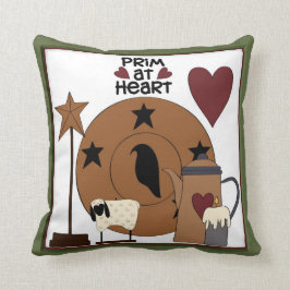 Primitiv bei Herzenlandschaf-Dekoration Kissen