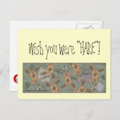 Primitiv Bunny Postkarte (Vorne/Hinten)