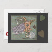 Primitiv Bunny Postkarte (Vorne/Hinten)