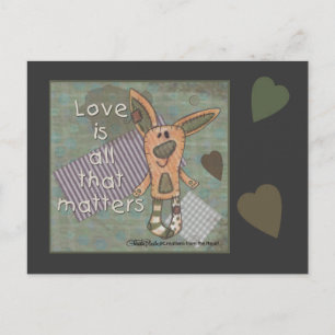 Primitiv Bunny Postkarte